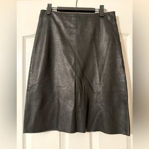 Bebe Genuine Leather A-Line Skirt